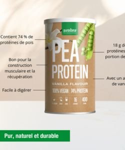 Vegan Protein Pois - Arôme Vanille BIO, 400 g